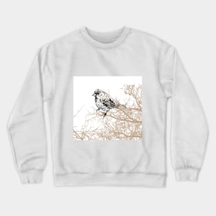 bird print Crewneck Sweatshirt